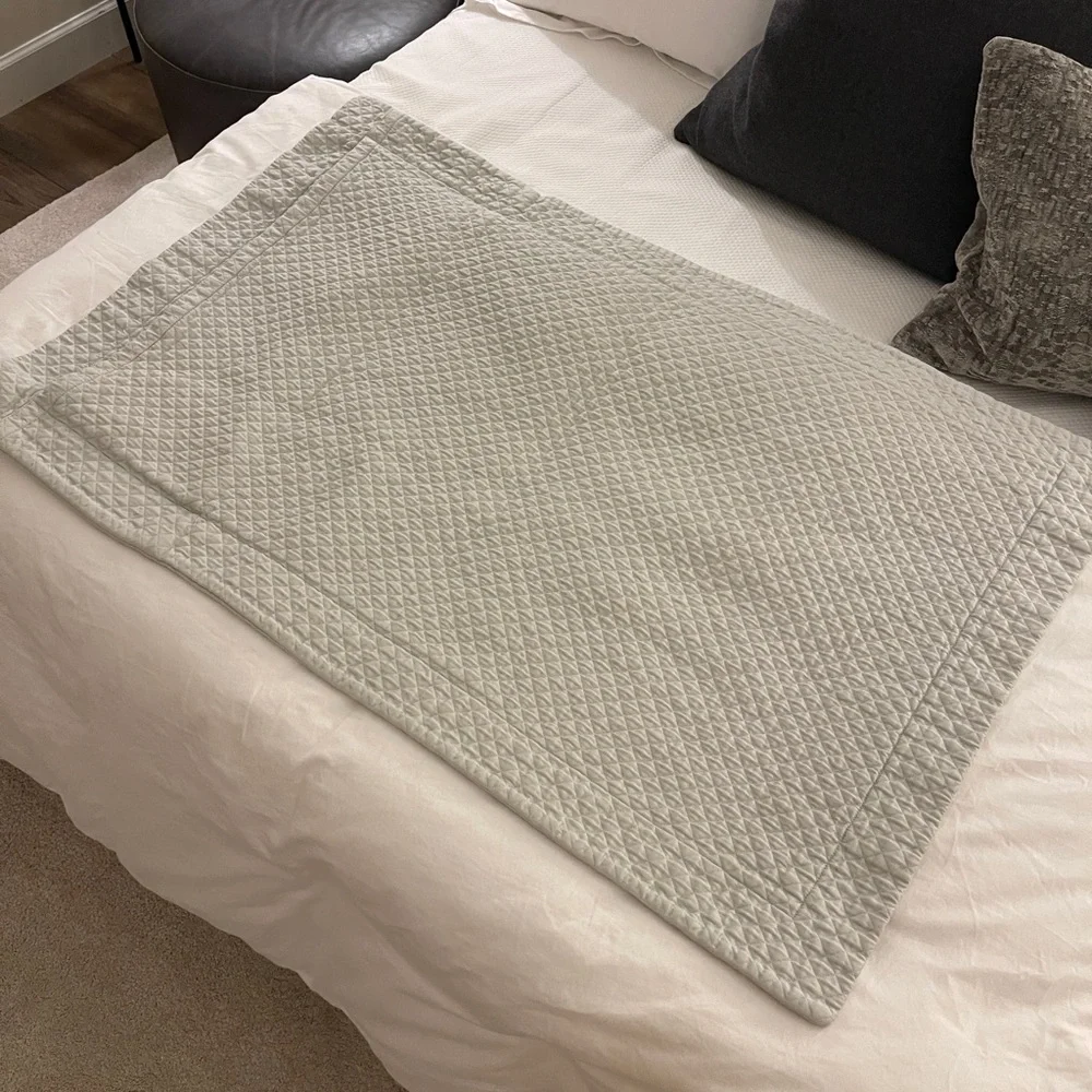 SFERRA Light Gray Quilted Pillow Shams - Set of 2